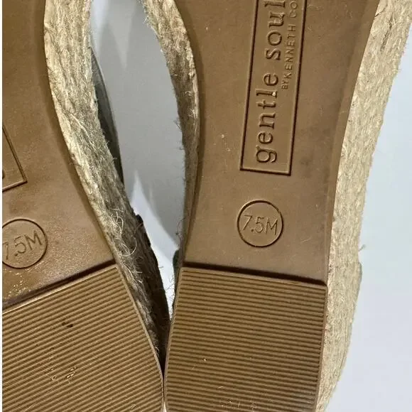 Gentle Souls Women's Colleen X-Elastic Crossover Espadrille Wedge Sandals 7.5 - Picture 8 of 9